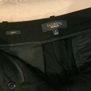 Talbots Black 8 Dress Pants Officecore Coquette Timeless Monochrome